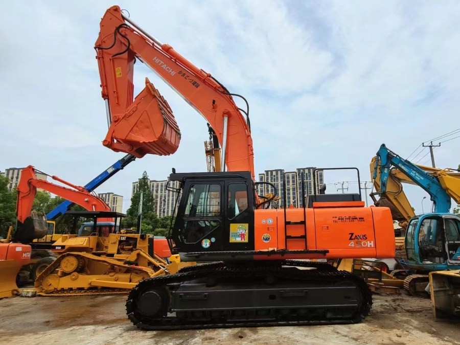 اليابان حفرة هيتاتشي مستعملة للبيع يد ثانية ZX450 Jindongyu الآلات